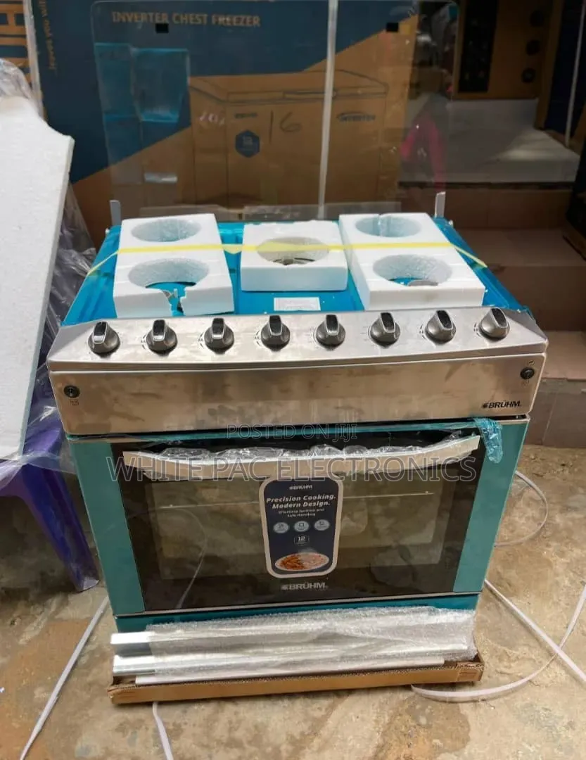 Bruhm Standing 5 Burner Automatic Gas Cooker With Gas Oven > 2 Yrs