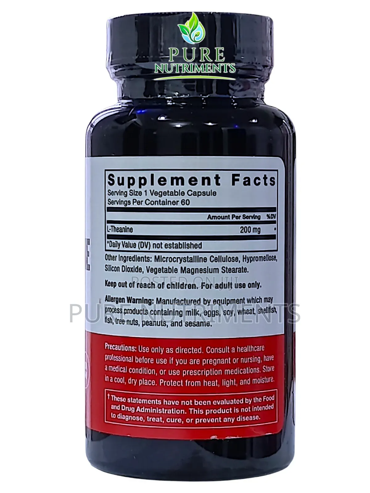 Force Factor L-Theanine 200mg 60 Veg Caps– Relaxation Stress Relief