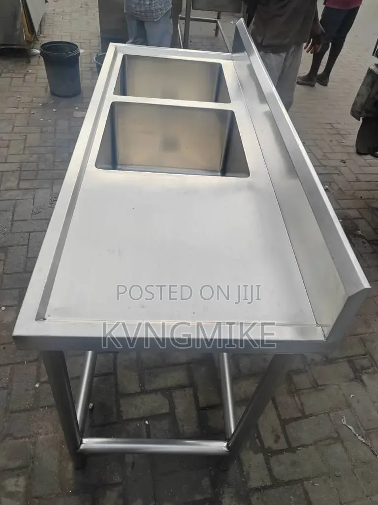 Industrial Double Bowl Kitchen Sink