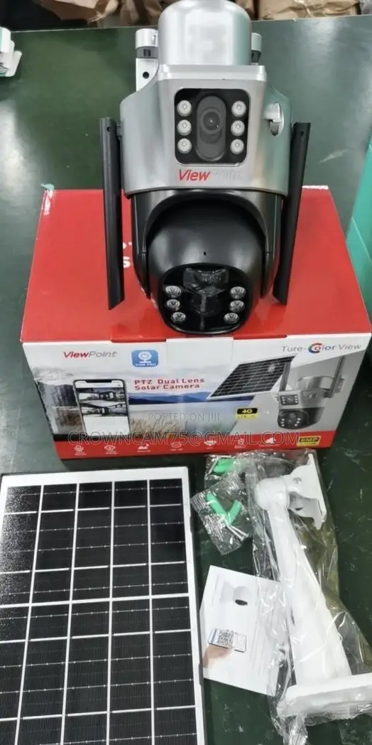 Smart PTZ Dual Lens 4g Solar Powered CCTV Outdoor Camera Wireless