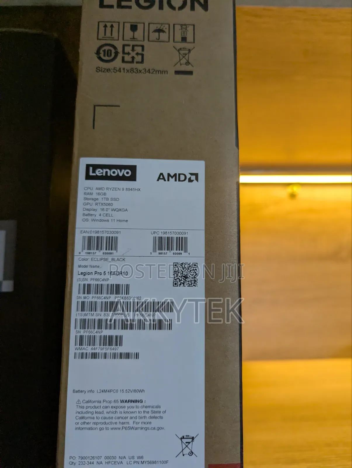 Laptop Lenovo Legion 5 16GB AMD Ryzen 9 SSD 1T