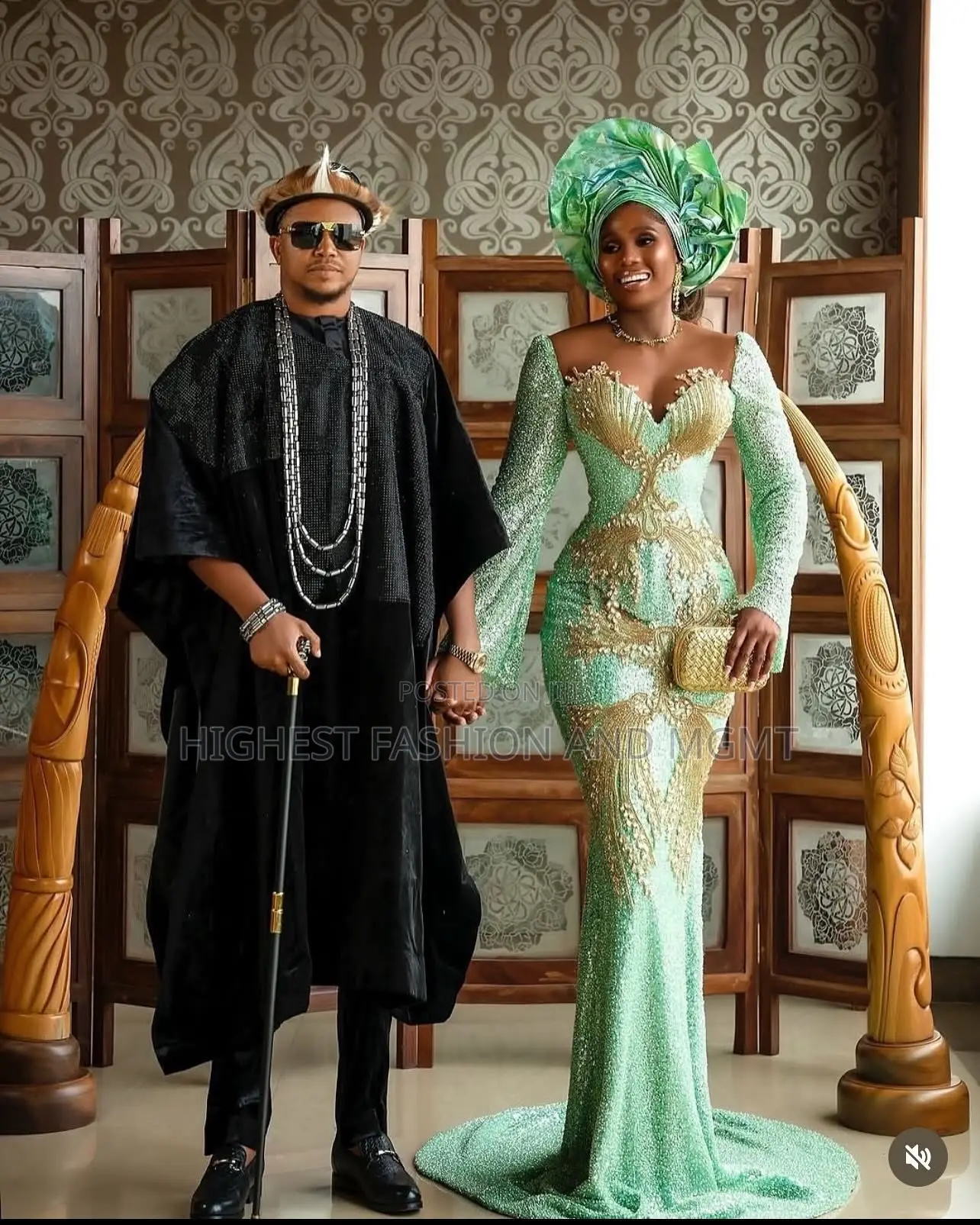 Lavender Iro and Buba Men’S Structured Grey Agbada