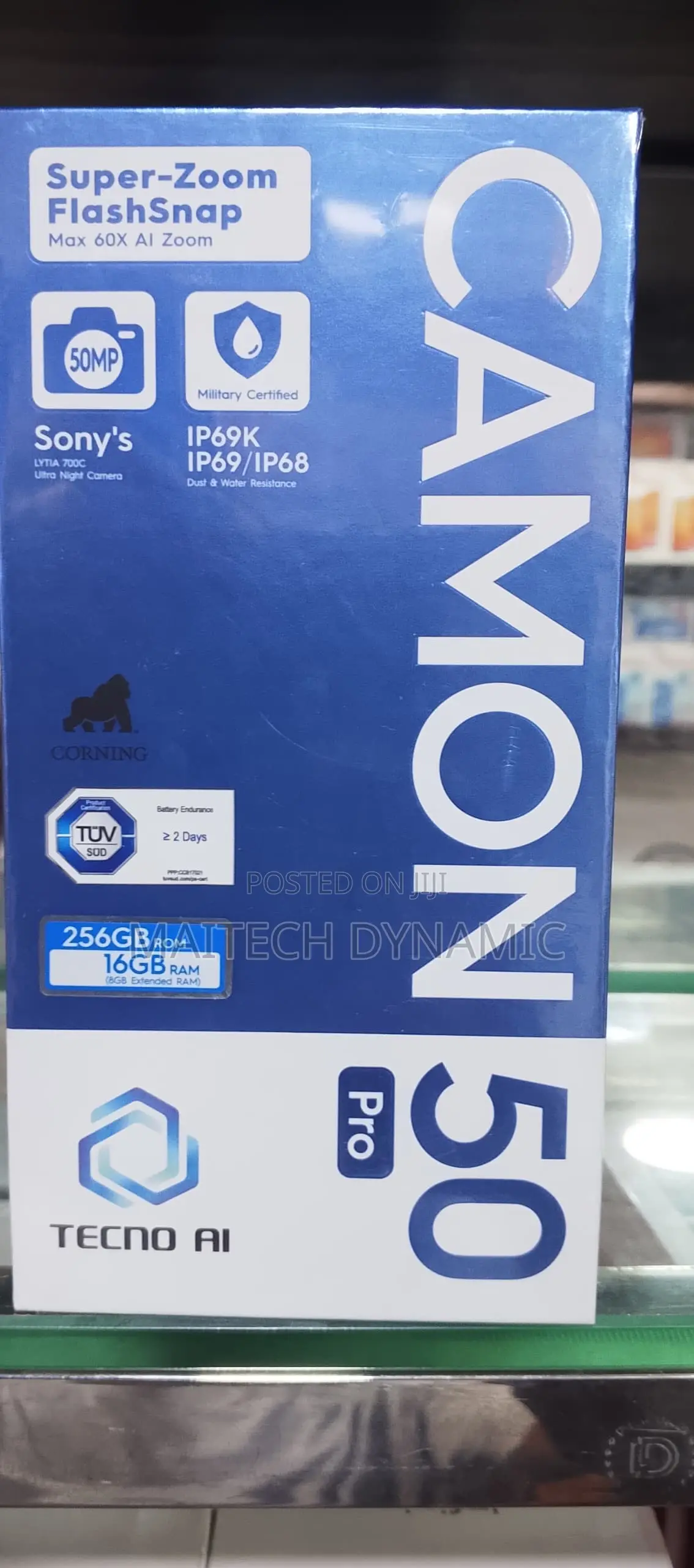 New Tecno Camon 50 Pro 256 GB Black
