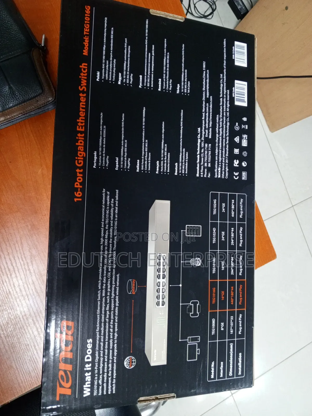 Tenda 16-port Gigabits Ethernet Switch