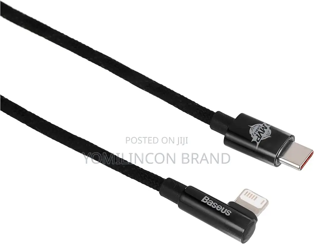 Baseus MVP Elbow Type Usb to iPhone 2a Fast Charging Cable 1m - Black