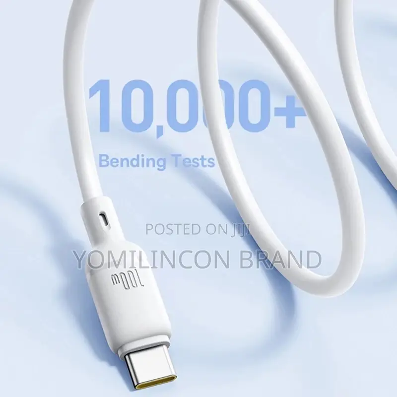Baseus Silky Series 100w Fast Charging Cable 2m - Moon White