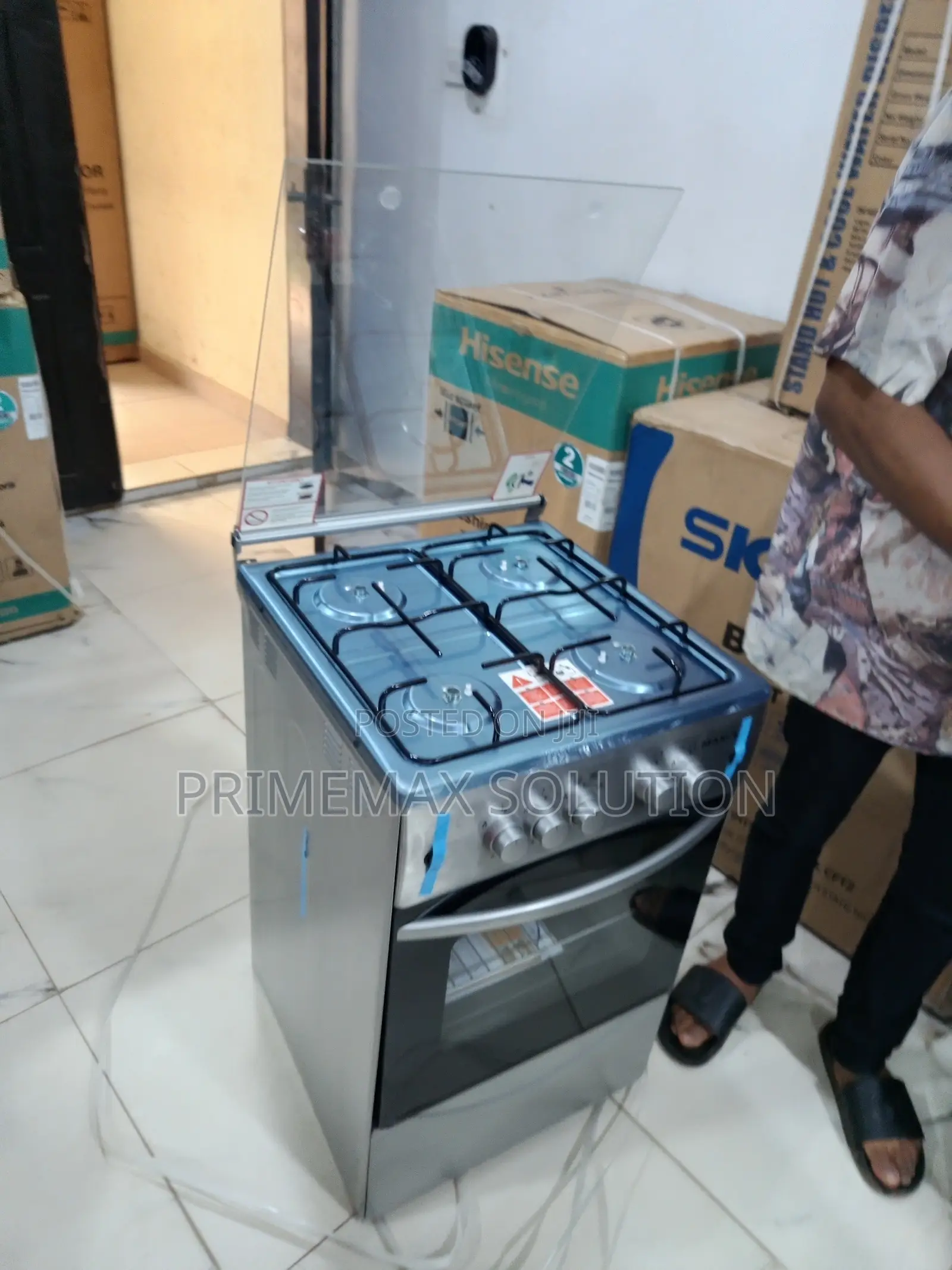 Maxi Premium Inox 4 Burner Standing Gas Cooker