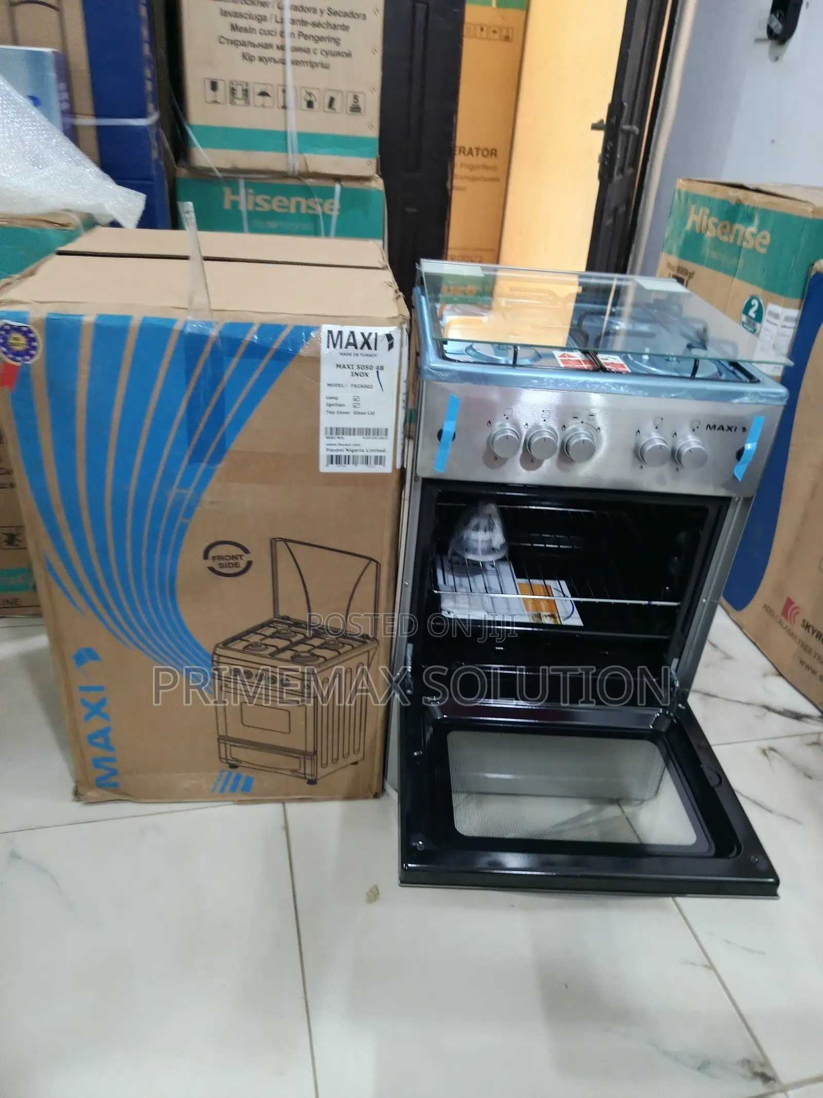Maxi Cooking Range 4 Burner Gas Cooker Inox Finish