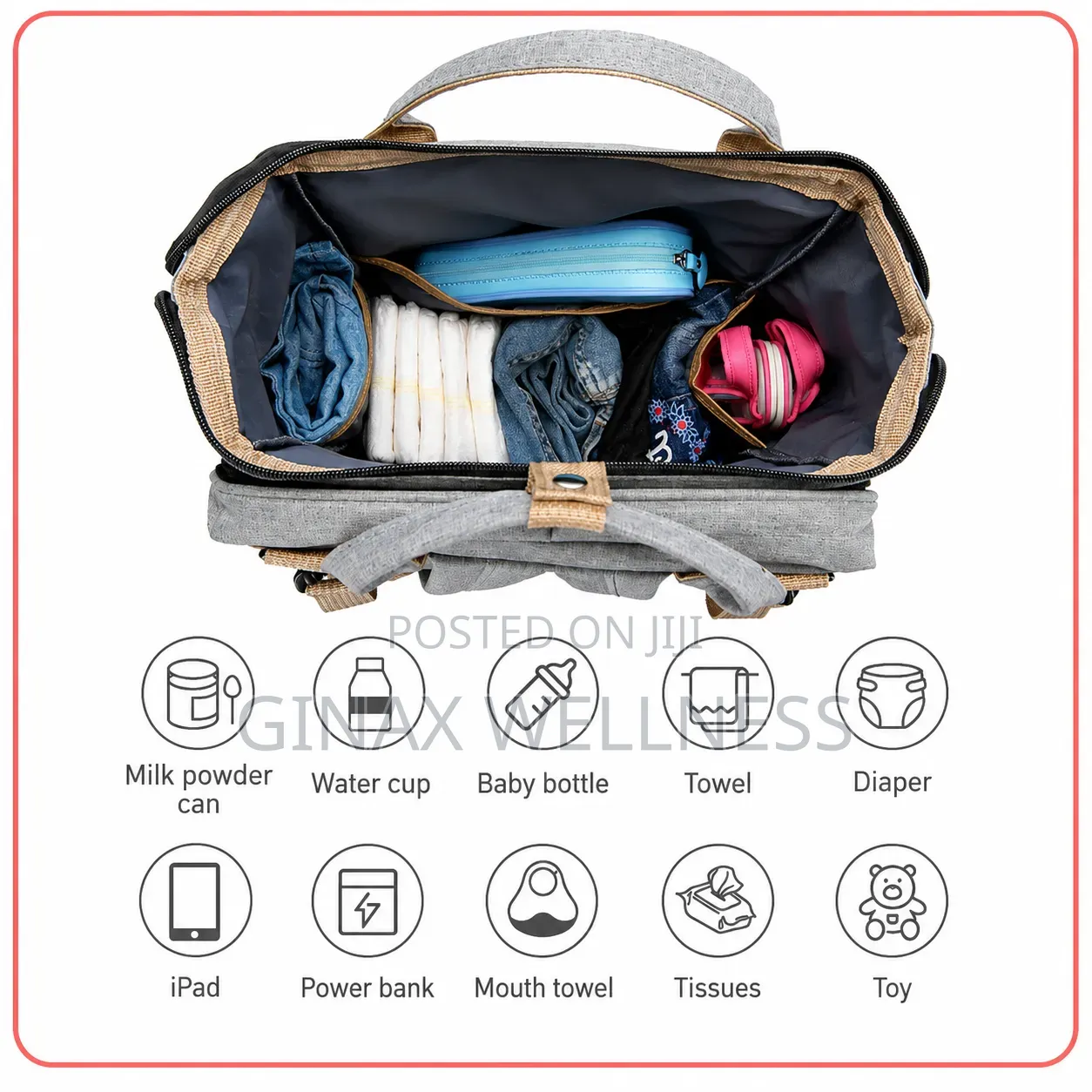 All-in-one Diaper Bag And Baby Bed Backpack With Compartments