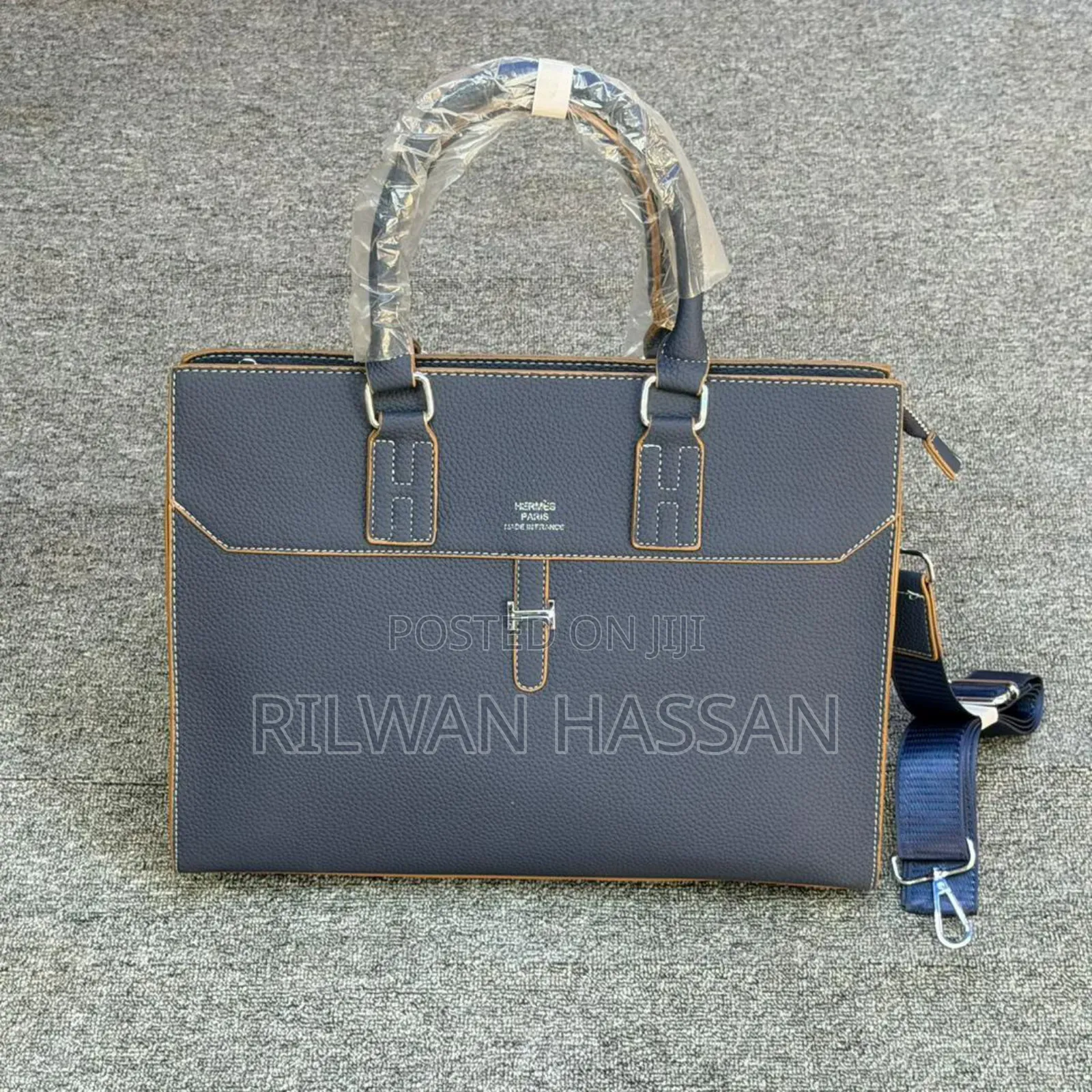 Hermes Genuine Leather Laptop Bag