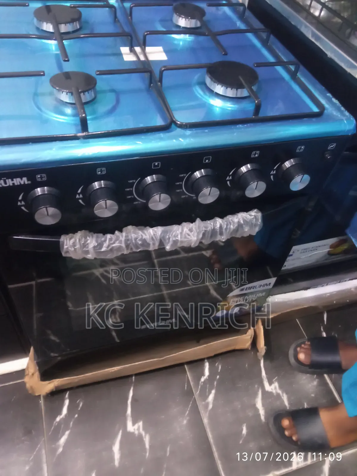 Bruhm 4 Burner All Gas With Oven 60 by 60