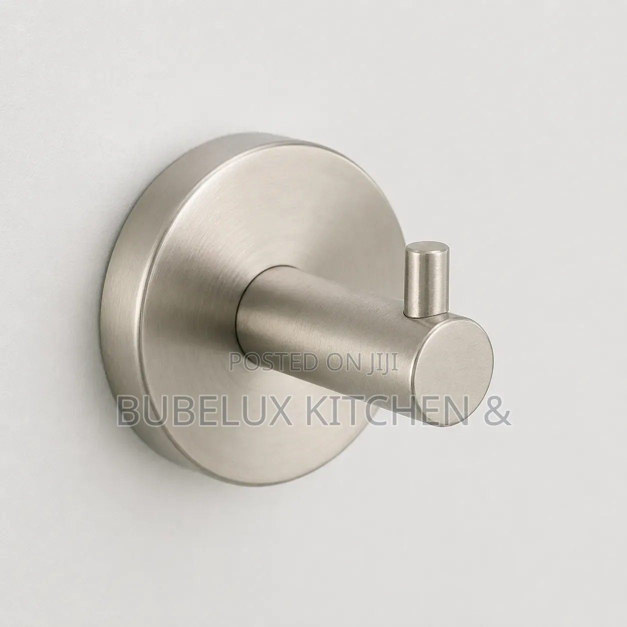 Elegant Brushed Nickel Robe Hook | Modern Bathroom Wall Hook