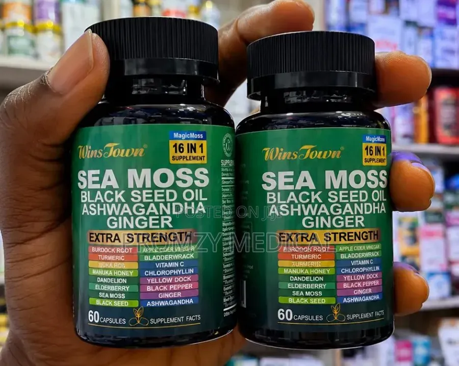 Sea Moss Black Seed Oil Ashwagandha Ginger 16 In1 Supplement