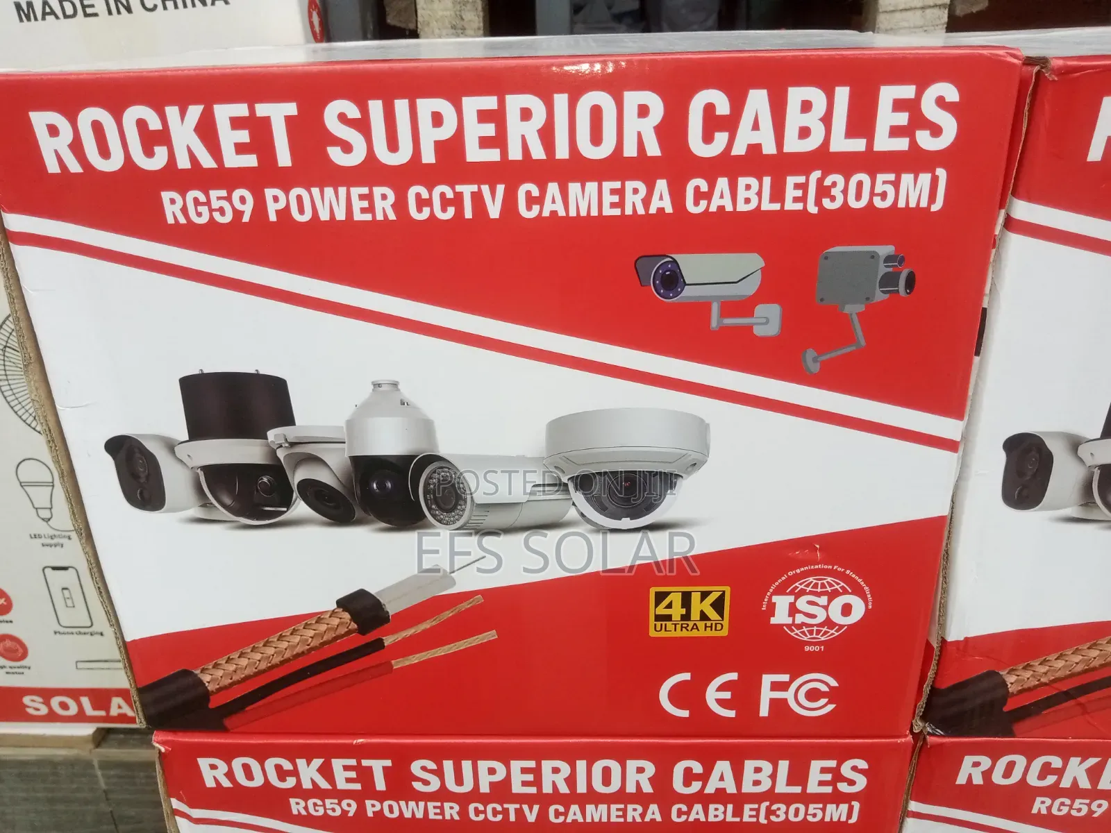 Rocket Superior Rg59 CCTV Power Cable 305m Roll