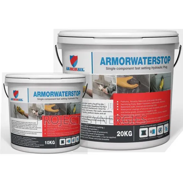Armorwaterstop - Water Plug - Hydraulic Cement