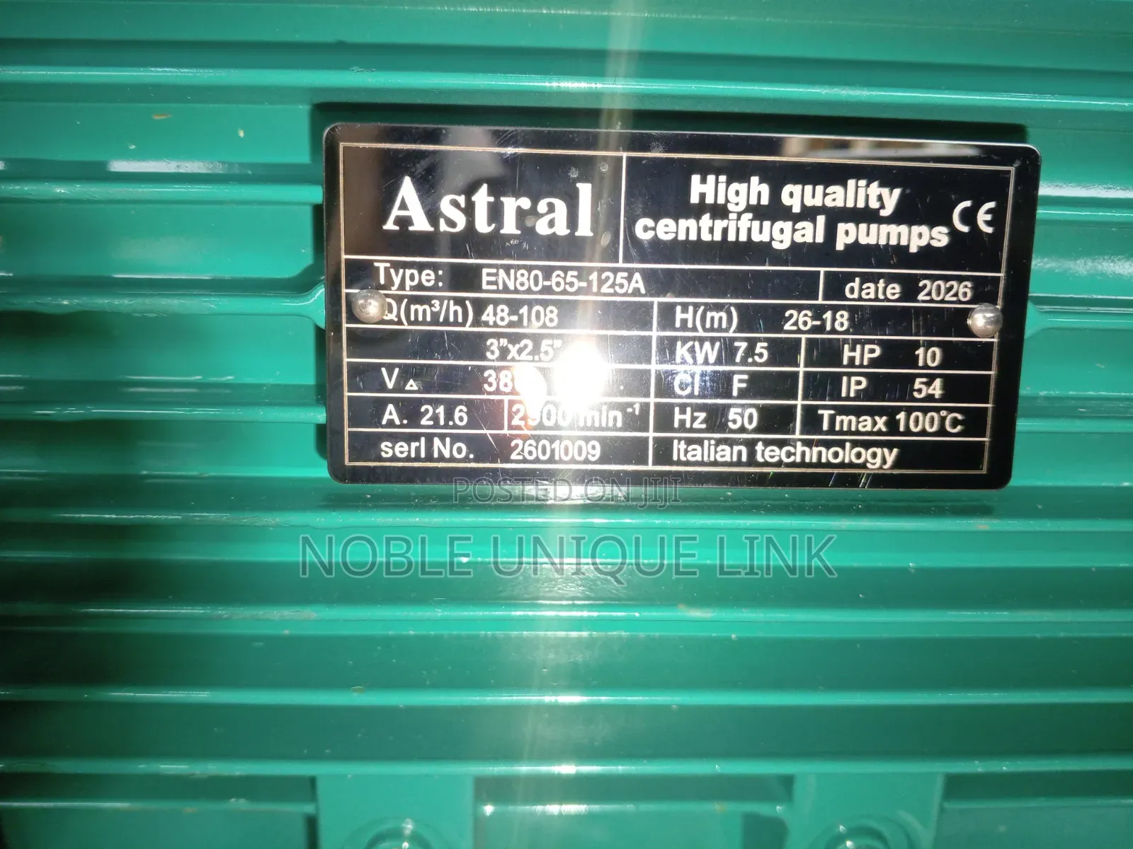 10 Horsepower Astral Centrifugal Surface Water Pumping Machine