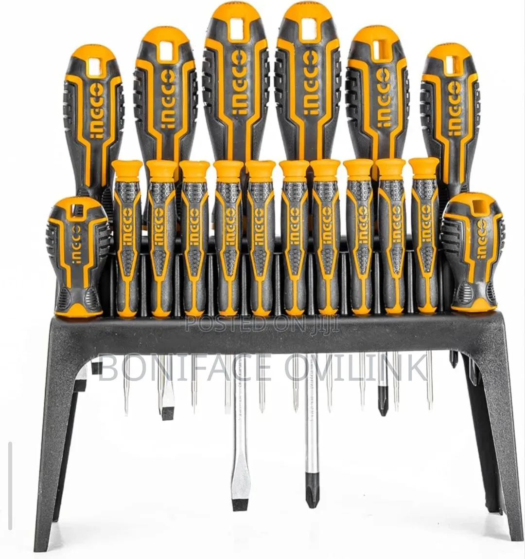 Ingco Slotted Standard Screwdriver Set 18-Piece