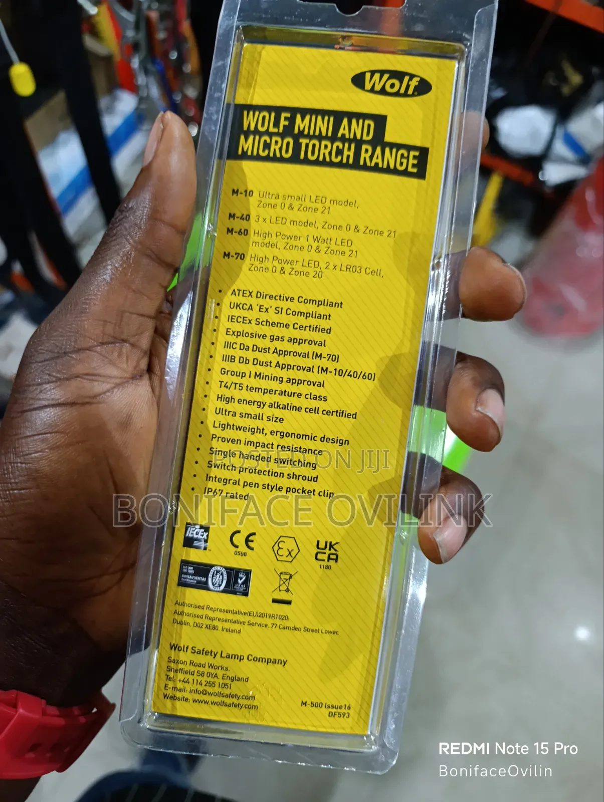 Wolf Safety Iecex/Atex Led Pen Torch Yellow 107 Lm/146mm