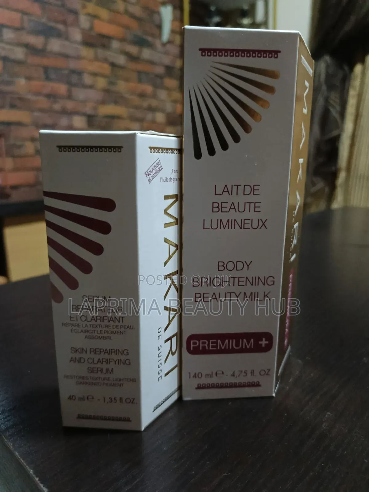Makari Body Brightening Milk Premium Plus and Makari Clarifying Serum