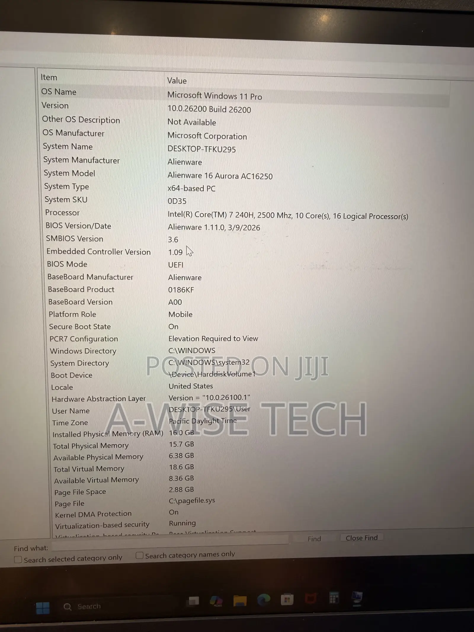 Laptop Alienware Aurora R16 16GB Intel Core Ultra 7 SSD 1T