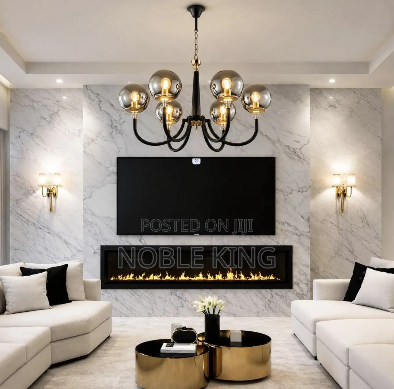 2025modern Glass Ball Led Chandeliers Luxury Molecular Ceiling Lamp