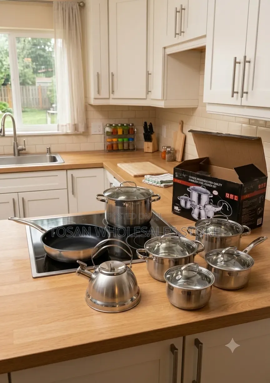 12-Piece Premium Stainless Steel Cookware Set