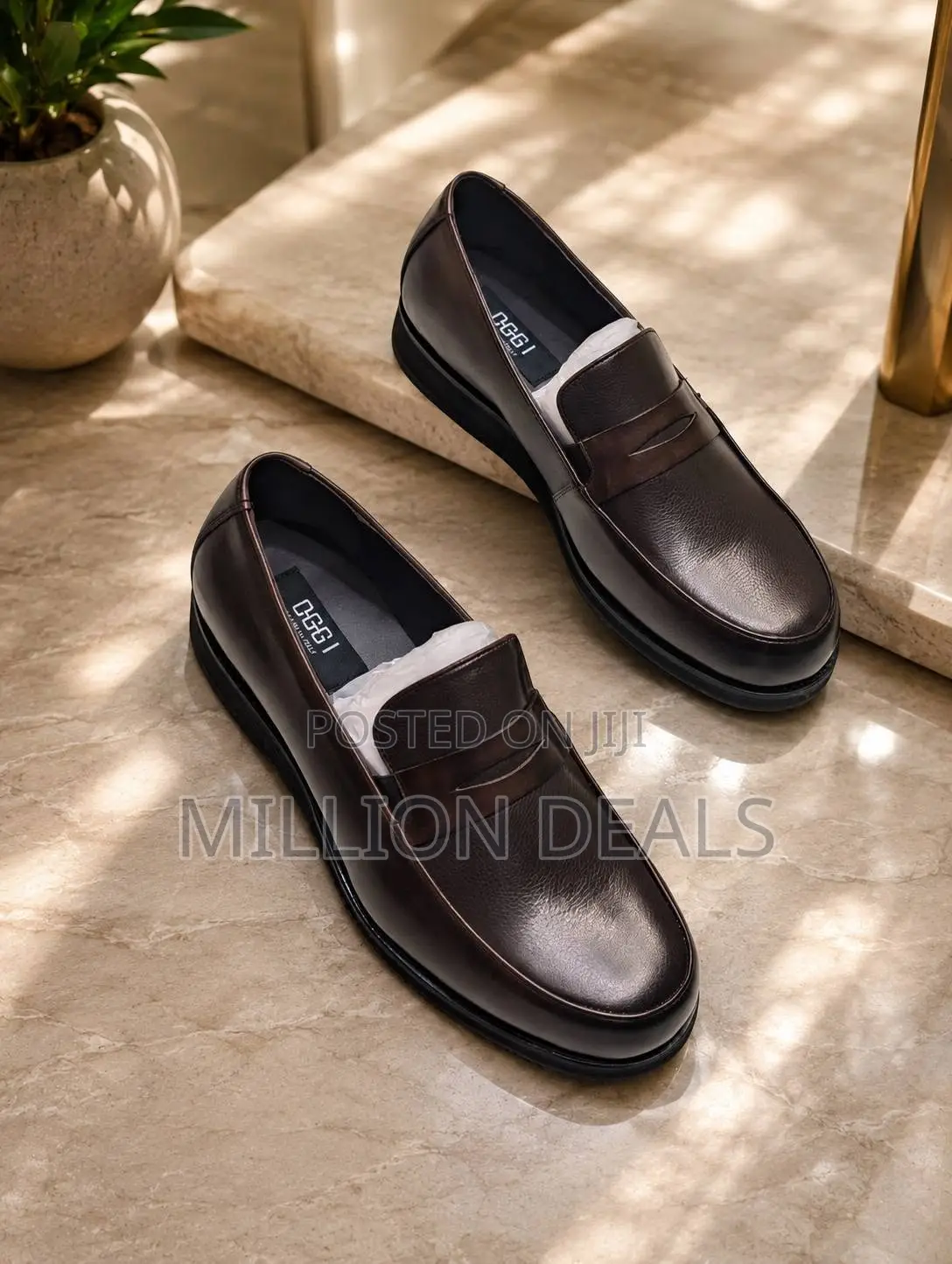 Classic Unique Men's Leather Shoes Black, Brown