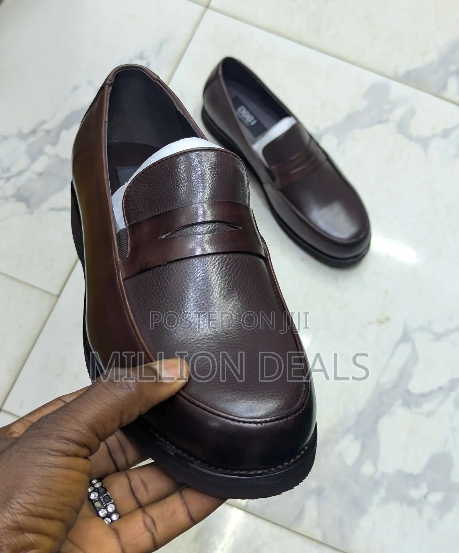 Classic Unique Men's Leather Shoes Black, Brown