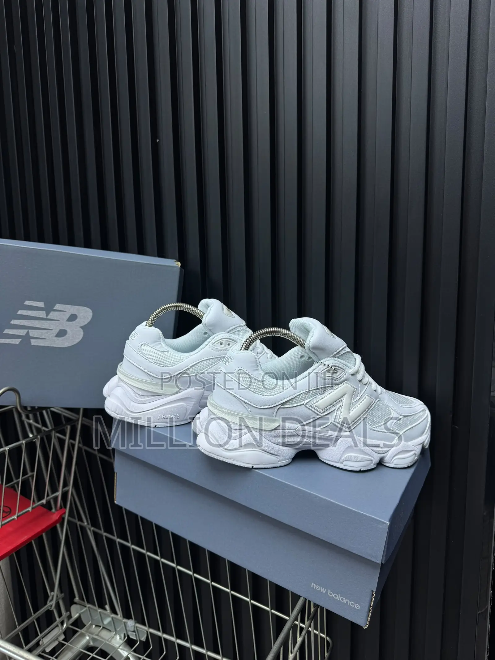 New Balance 9060 ‘Triple White Sneakers