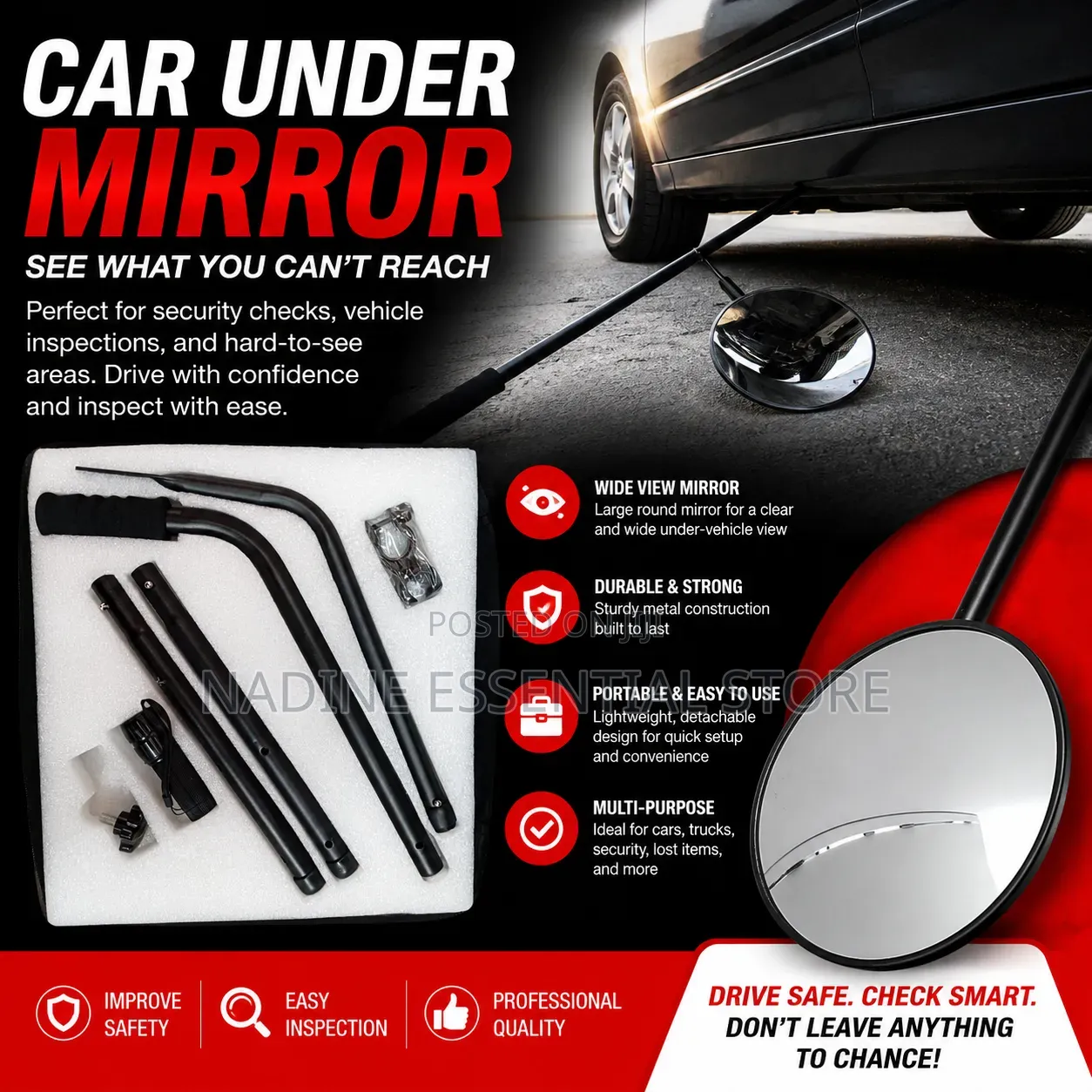 Under Car Inspection Mirror