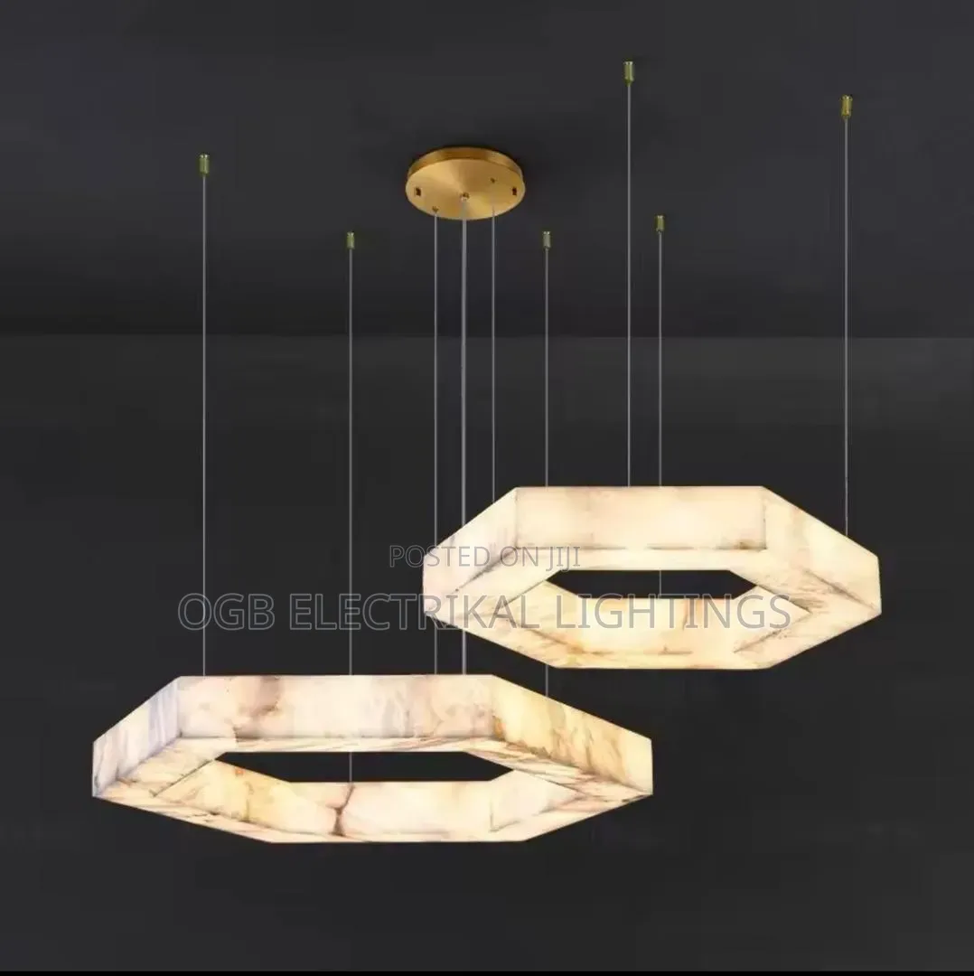 Alabaster Round Living Room Chandelier
