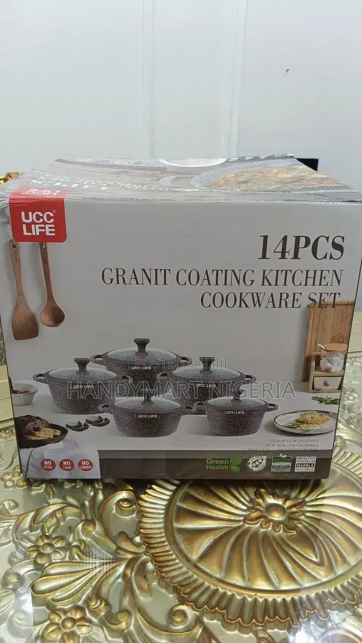 Ucc Life 14-Piece Granite Coating Kitchen Cookware Set 22% Off