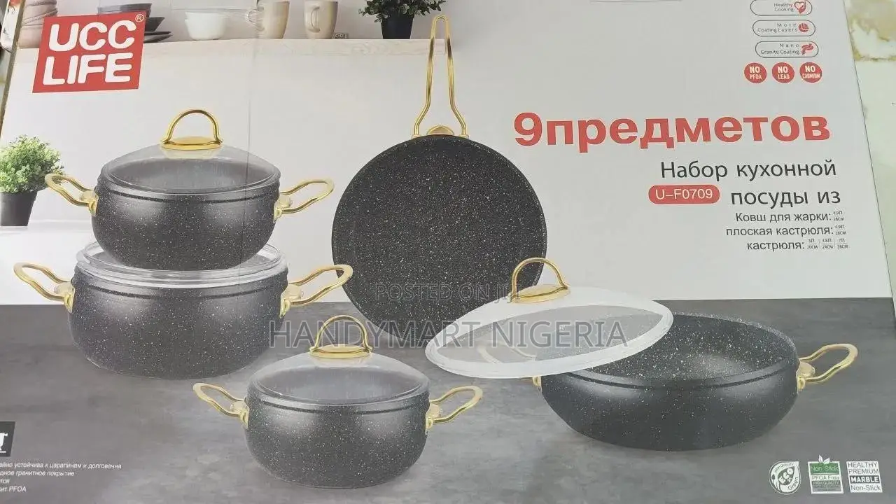 Ucc Life 9-Piece Granite Cookware Set 20% Off