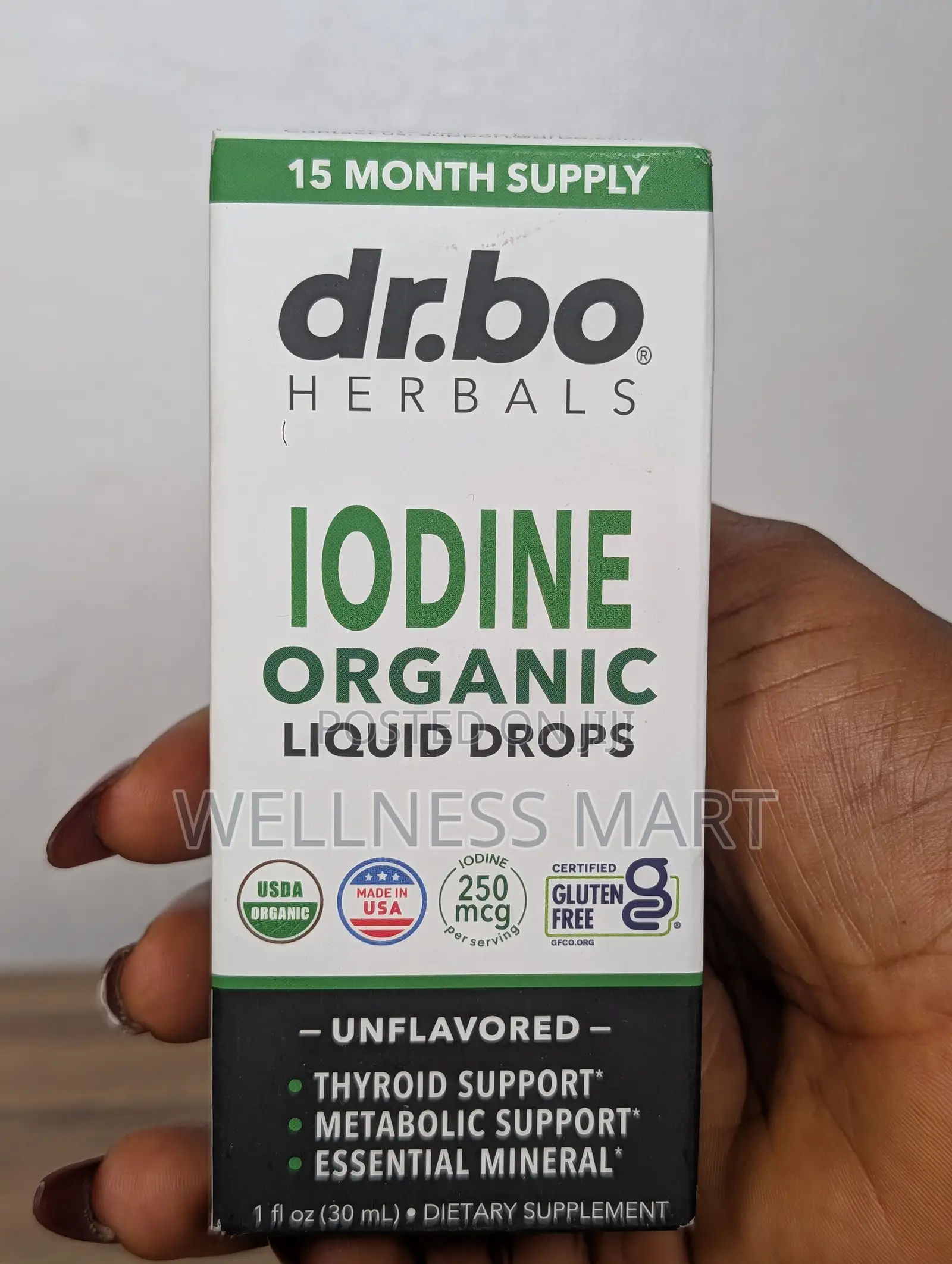 Dr Bo Clear Iodine Drops | Potassium Iodine | Thyroid Support 30ml