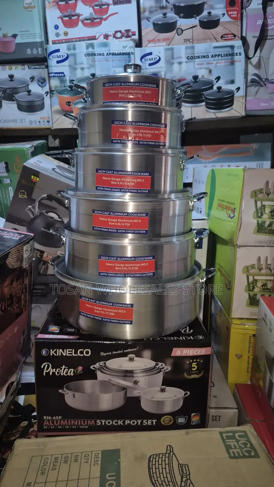 Kinelco Protea Heavy Gauge Aluminium Stock Pot Set