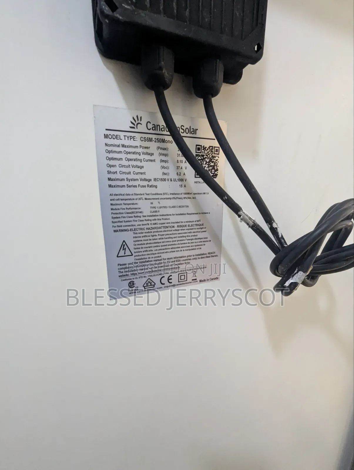 Canadian 250watts Mono-Crystalline Solar Panel (72cells) in Stock
