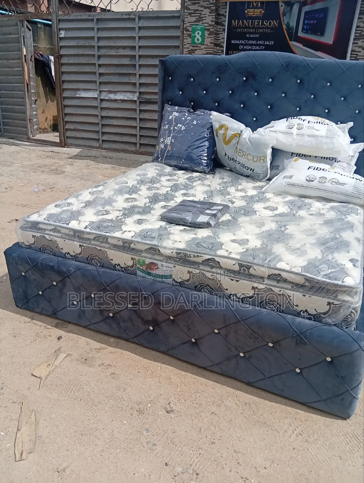 Luxury Grey Luxury Paded Bed Frame