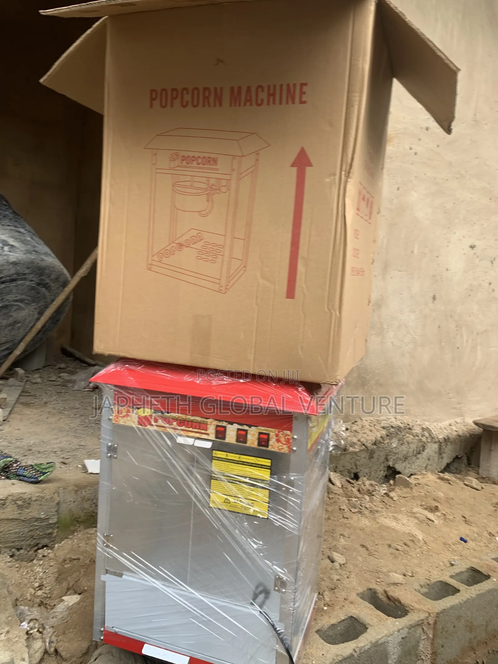 Premium Popcorn Machine With Stainless Steel Cabinet