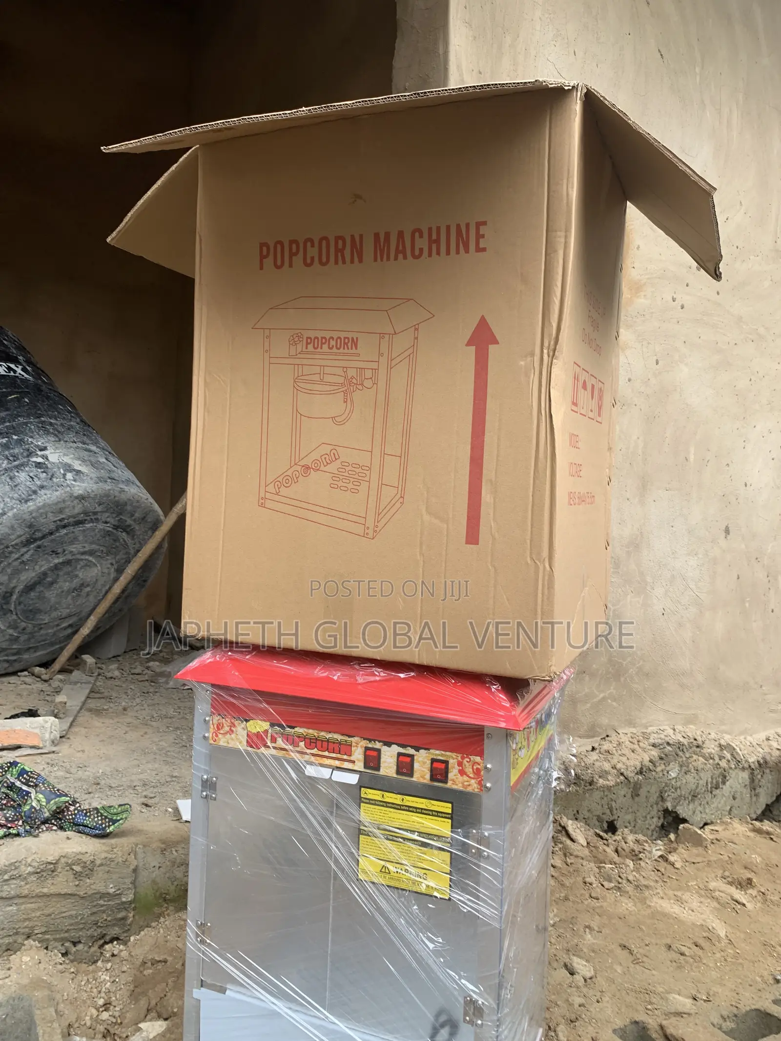 Premium Popcorn Machine With Stainless Steel Cabinet