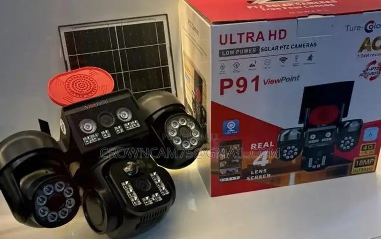 PTZ Powered 4 Lens PTZ CCTV Security Camera