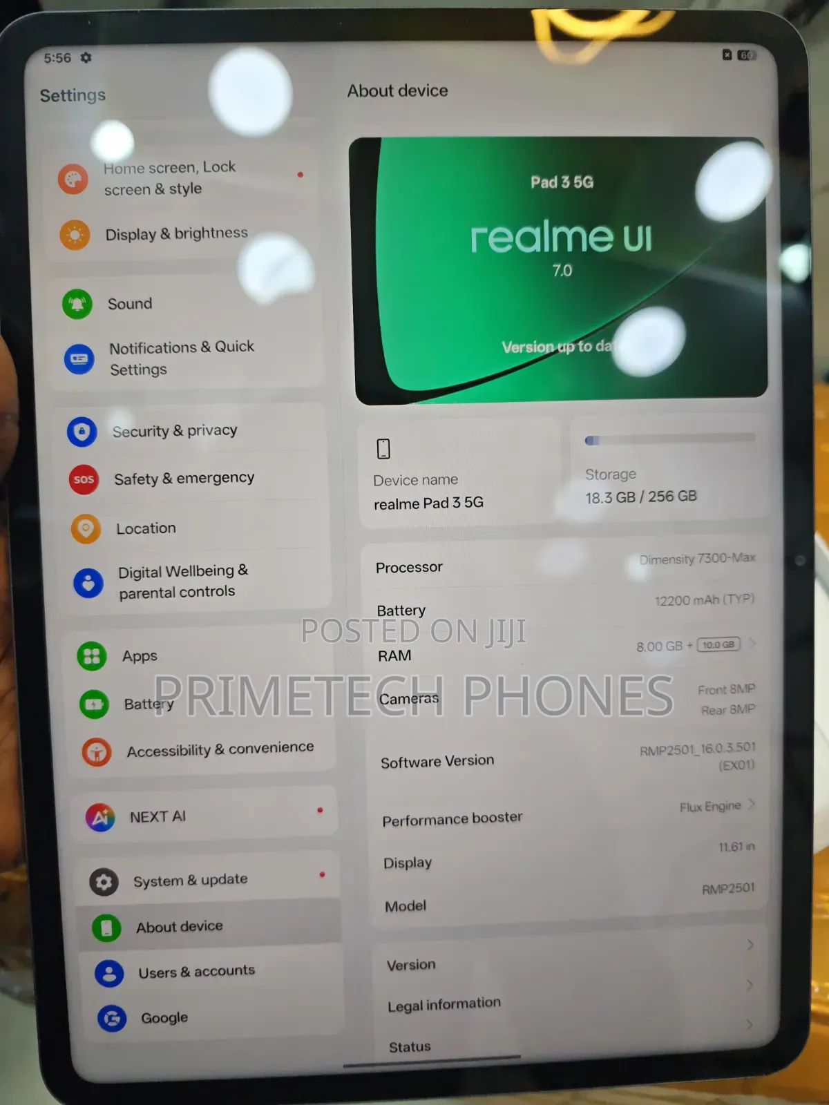 New Realme Pad 55 Ultra 256 GB Black