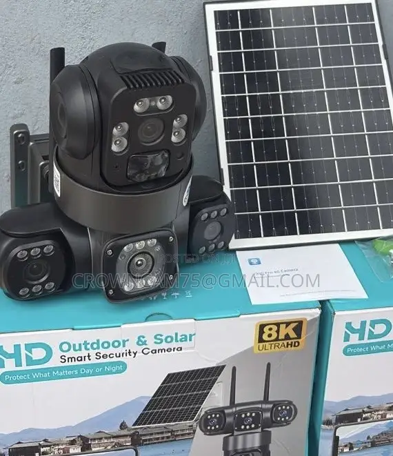 Latest Triple Lens 4G Solar CCTV Camera – Wireless Outdoor PTZ