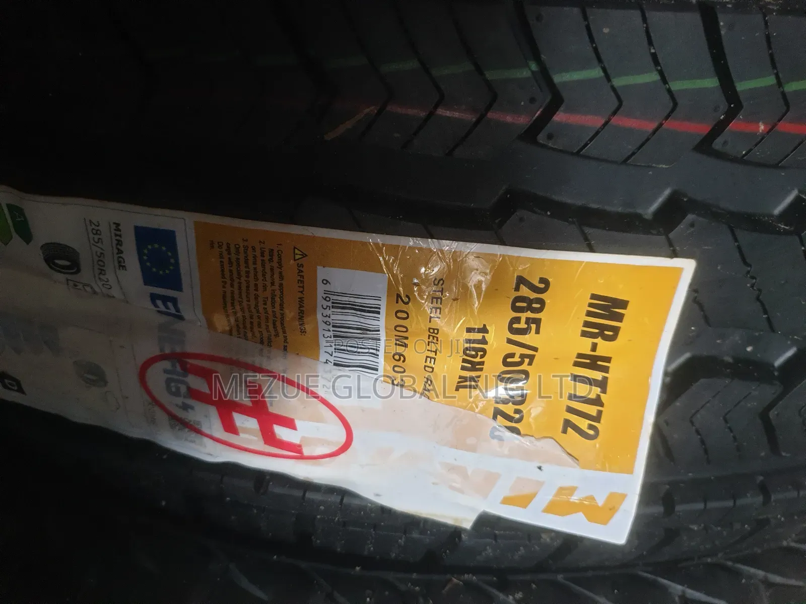 Mirage Tyre 285//50/20 for Lexus Gx460 Etc 