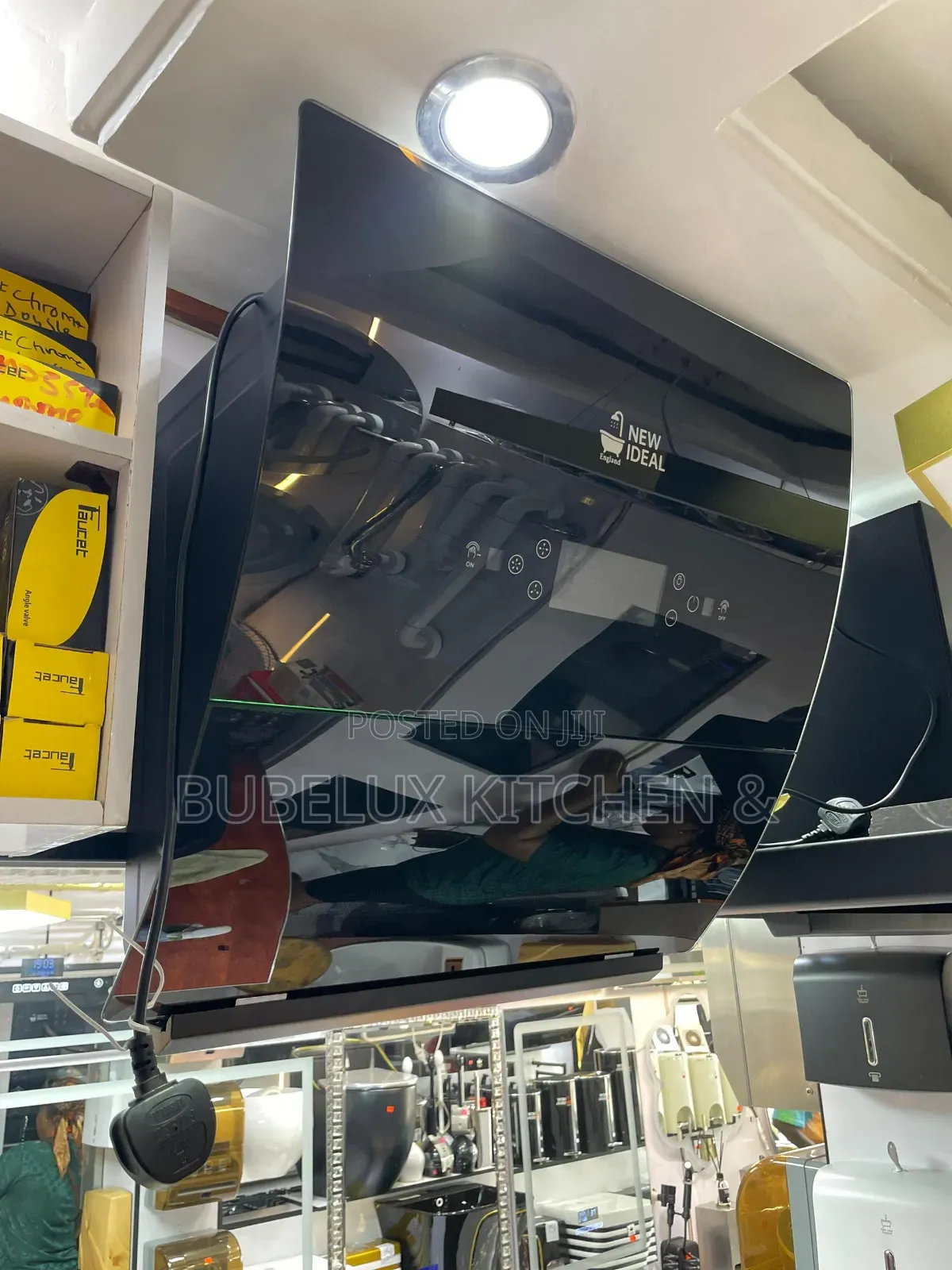 Brand New NEW IDEAL Black Glass Kitchen Range Hood - Touch Control