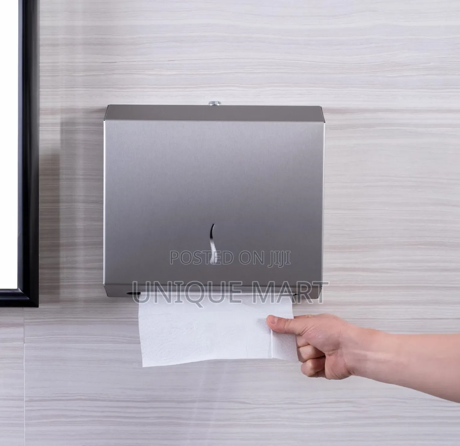 Wall Mounted Stainless Steel Paper Towel (Serviette) Dispenser. Manual