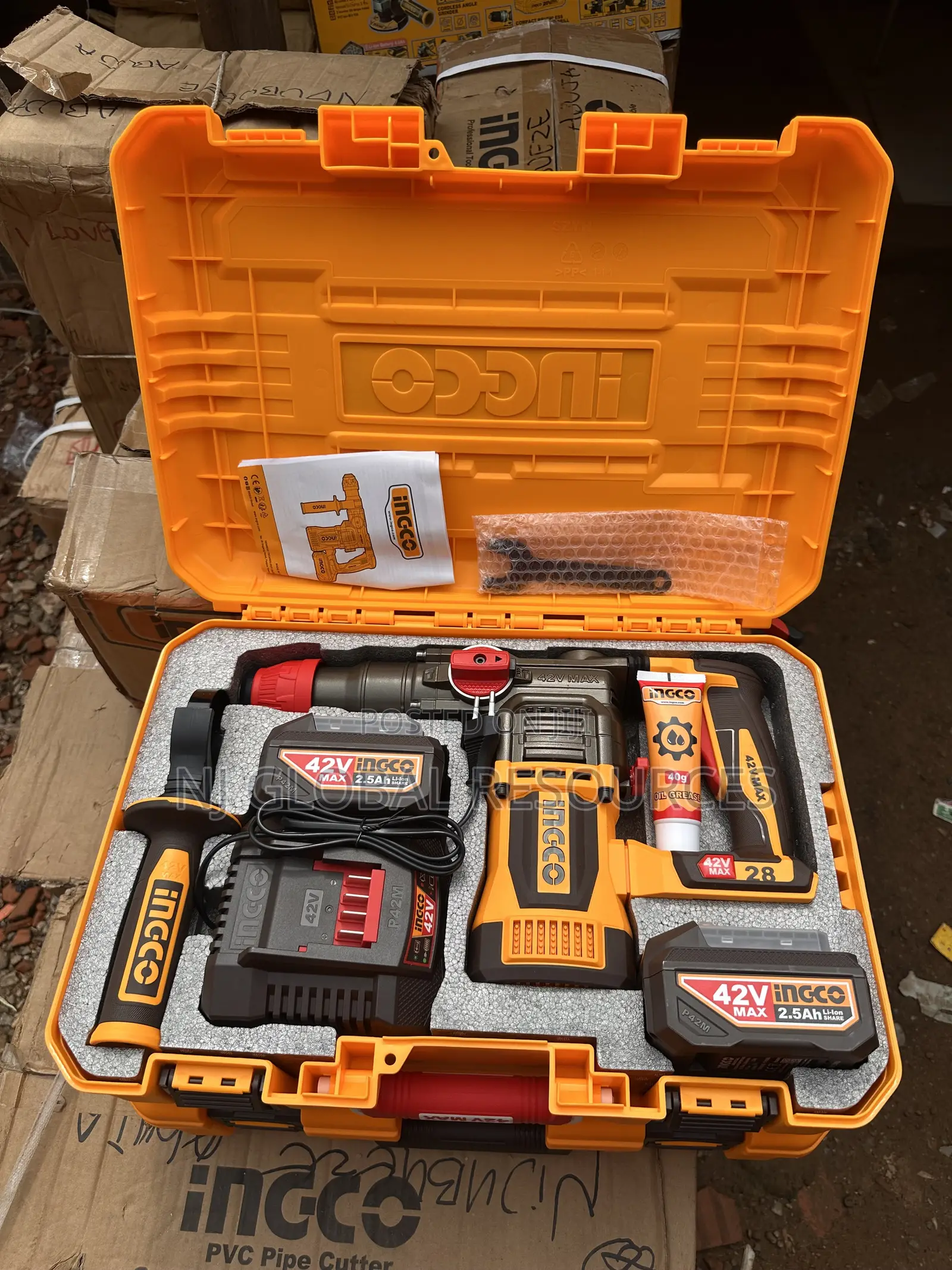 28mm Cordless Rotary Hammer 42v Max Ingco
