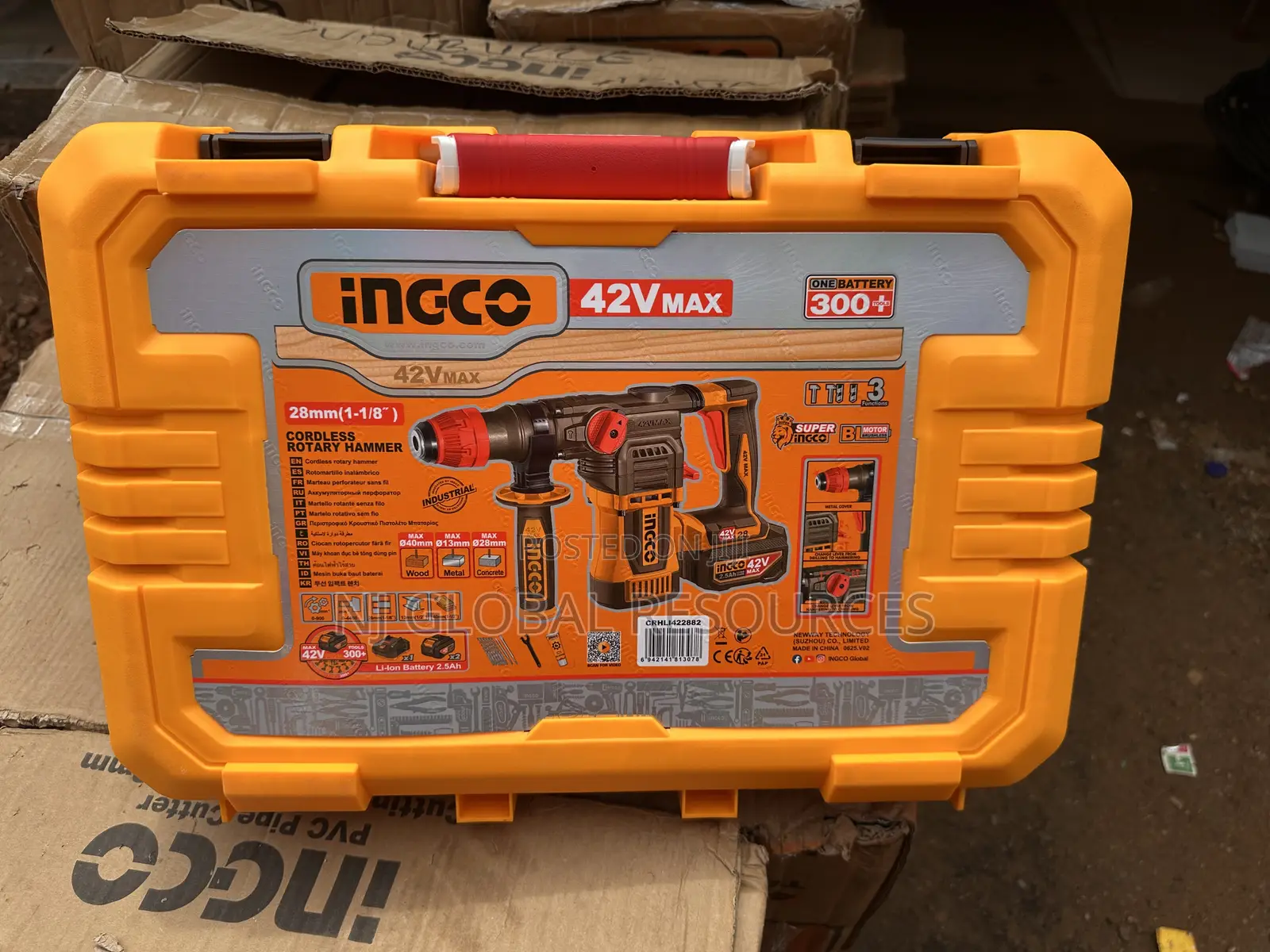 28mm Cordless Rotary Hammer 42v Max Ingco