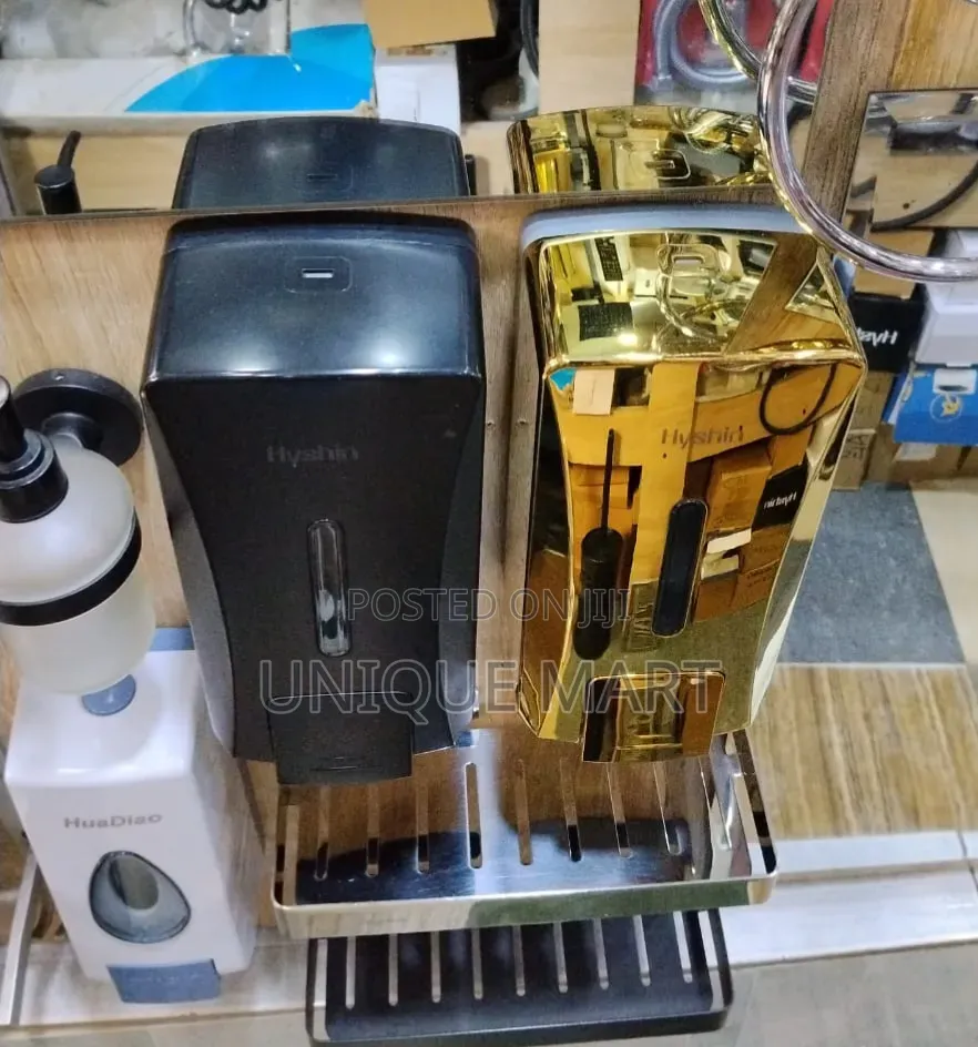 1000ml Wall Mounted Black/Gold Manual Soap/Sanitizer Dispenser