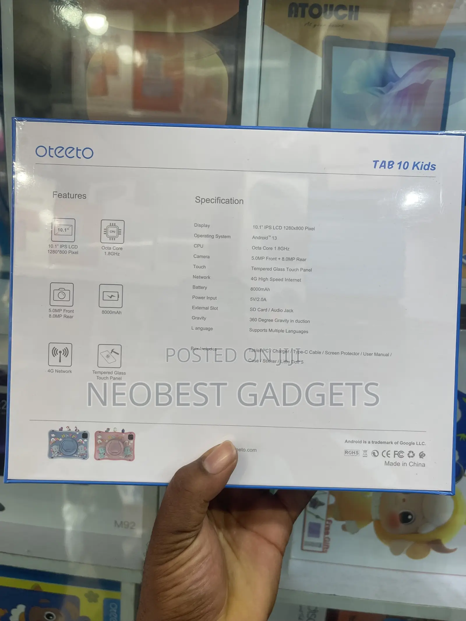 New Oteeto TAB 10 Kids 128 GB Pink