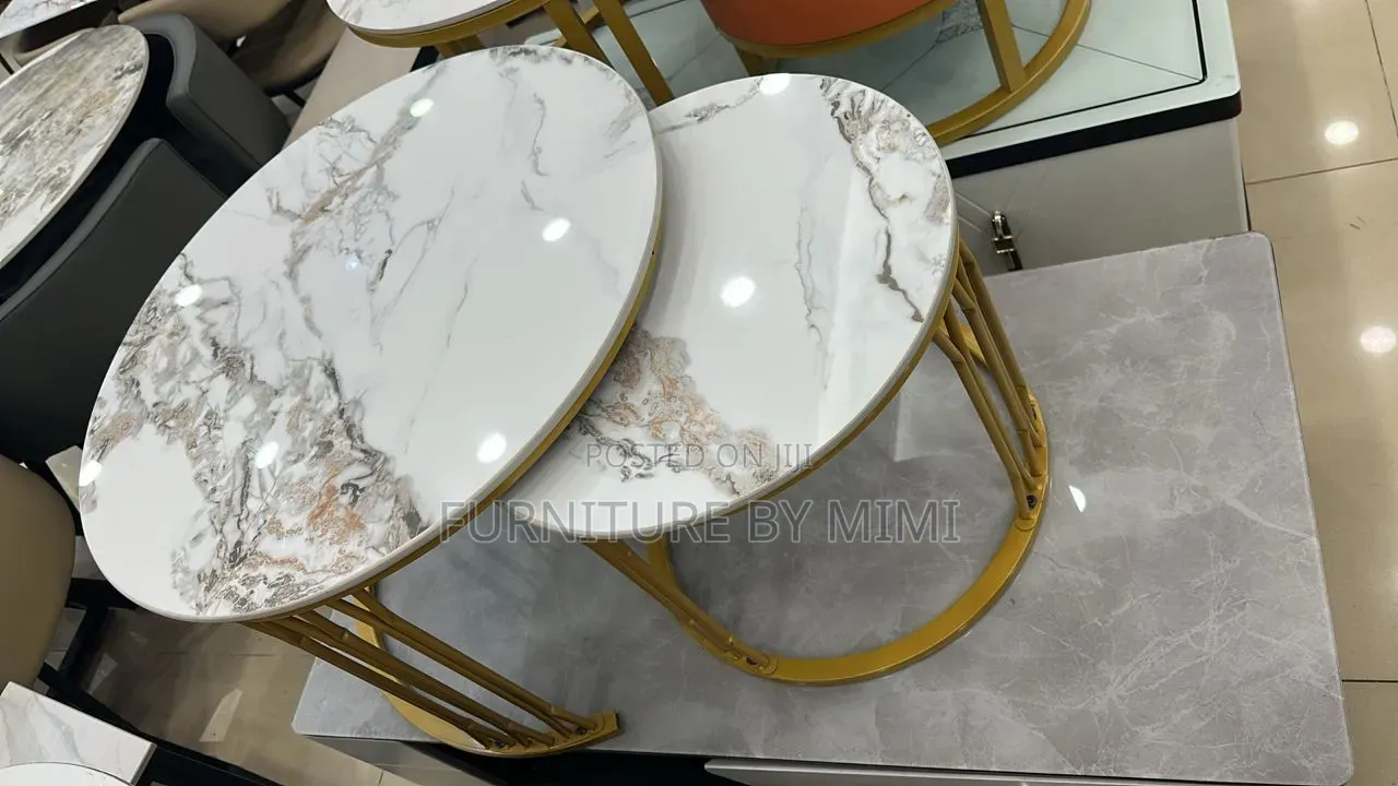 PROMO: Luxury 2-in-1 Marble Center Table / Nesting Coffee Table Set